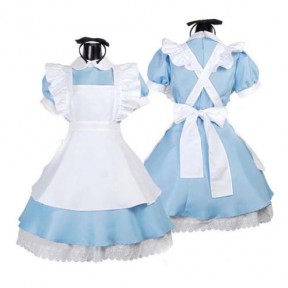 Косплей платье Алисы \ Алиса в стране чудес (классическое голубое)